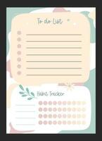 flat design vector bullet journal weekly monthly planner