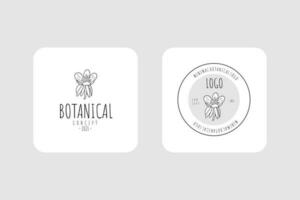 Line Art Minimalist Flower Logo Pack vector