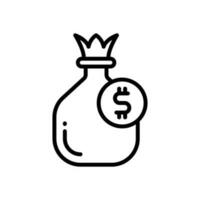 money bag icon for your website, mobile, presentation, and logo design. vector