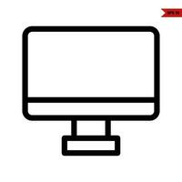 computer line icon vector