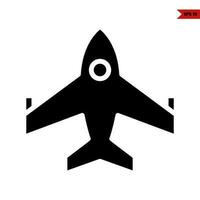 airplane glyph icon vector