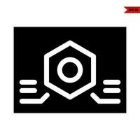 null in frame glyph icon vector