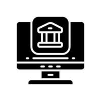 online bank icon for your website, mobile, presentation, and logo design. vector