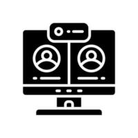 online meeting icon for your website, mobile, presentation, and logo design. vector