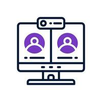 online meeting icon for your website, mobile, presentation, and logo design. vector