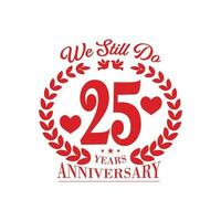 Anniversary T-Shirt Design and new red color heart symbol design vector