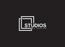 Simple shape studios logo design and new concept vector