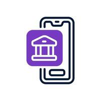 mobile bank icon for your website, mobile, presentation, and logo design. vector