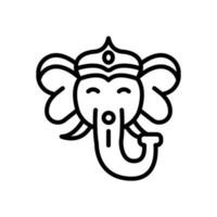 ganesha icono para tu sitio web, móvil, presentación, y logo diseño. vector