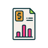 bank report icon for your website, mobile, presentation, and logo design. vector