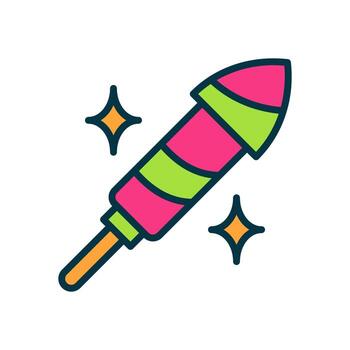 icono de petardo para su sitio web, móvil, presentación y diseño de logotipo. vector