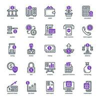 Banking Service icon pack for your website design, logo, app, and user interface. Banking Service icon mixed design. Vector graphics illustration and editable stroke.