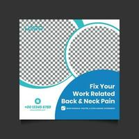 Physiotherapy Treatment post design template vector