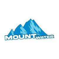 vector de montañas y nieve inscrito montar agua, ilustración diseño para Bebiendo agua icono