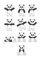 Cute Panda Cartoon Illustration vector