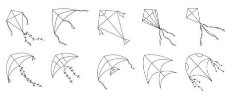 Kite Outline Illustration vector