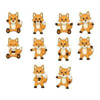 Cute Fox Illustration vector