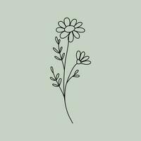 Line Art Floral vector