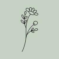 Line Art Floral vector