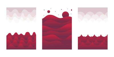 Collection fluid liquid poster and geometric background of dynamic shapes. Wallpaper gradient with liquid shape. Illustration colorful template banner with soft curve and wave. vector