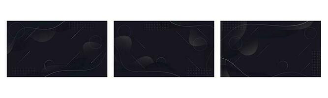 Collection fluid liquid poster and geometric background of dynamic shapes. Wallpaper gradient with liquid shape. Illustration colorful template banner with soft curve and wave. vector