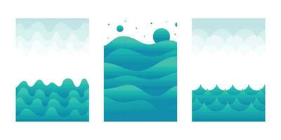 Collection fluid liquid poster and geometric background of dynamic shapes. Wallpaper gradient with liquid shape. Illustration colorful template banner with soft curve and wave. vector