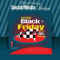 social media black friday design vector