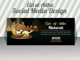social medios de comunicación eid Alabama adha cubrir diseño modelo vector