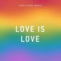 Pride Month, banner, greeting card, poster, cover. LGBT colorful rainbow concept. Trendy minimalist aesthetic with blurred gradient, typography, y2k background. Social media stories template. vector