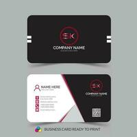 Clean and stylish business card template design. vector