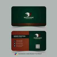 Clean and stylish business card template design. vector