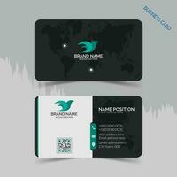 Double side modern business card template design. vector