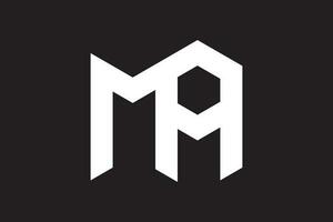 Alphabet letter icon logo MA. Letter MA Logo Monogram Vector Design Concept Template Symbol. Creative abstract letter MA logo