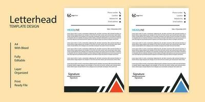 Simple corporate business letterhead design vector