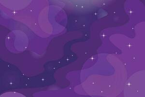 Vector space background. Cute flat template with stars in outer space