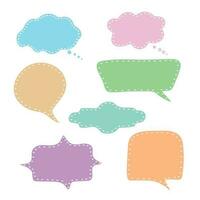 Set of hand-drawn speech bubbles. vector