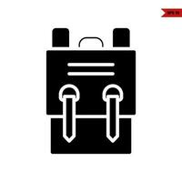 backpack glyph icon vector