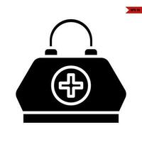 female fashion handbag glyph icon vector