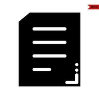 paper document glyph icon vector