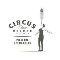 Circus label isolated on white background vector