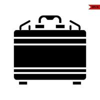 suitcase handbag glyph icon vector
