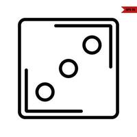 dice game line icon vector
