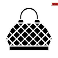 female fashion handbag glyph icon vector