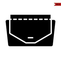 bag glyph icon vector