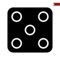 dice game glyph icon vector