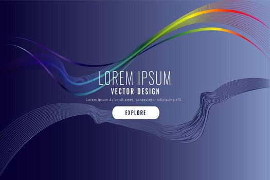 resumen púrpura geométrico antecedentes con fluido formas bandera diseño. geométrico resumen degradado vistoso antecedentes con diferente ondulado formas vector