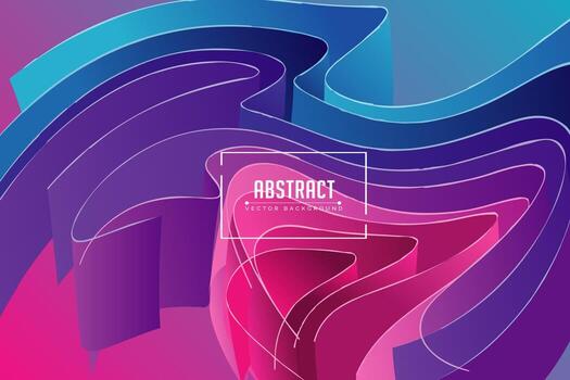 resumen púrpura geométrico antecedentes con fluido formas bandera diseño. geométrico resumen degradado vistoso antecedentes con diferente ondulado formas vector