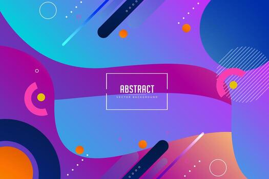 resumen púrpura geométrico antecedentes con fluido formas bandera diseño. geométrico resumen degradado vistoso antecedentes con diferente ondulado formas vector