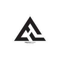 Triangle shape modern letter a e l creative professional unique monogram logo. A logo. E logo. L logo vector