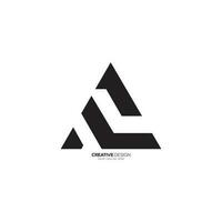 Triangle letter a c l modern unique shape creative monogram logo. A logo. L logo. C logo vector